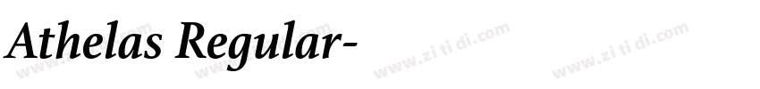 Athelas Regular字体转换